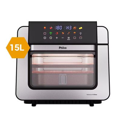 Fritadeira Elétrica Air Fryer Oven PAF15B 15L Philco Preto / 220V