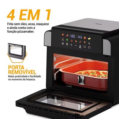 Fritadeira Elétrica Air Fryer Oven PAF15B 15L Philco Preto / 220V