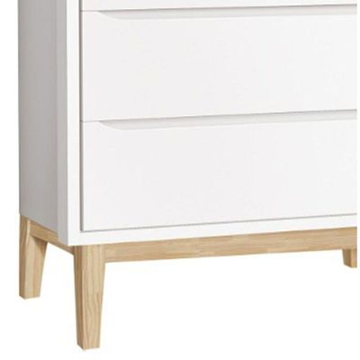 Cômoda Gaveteiro Classic New Branco Fosco Com Natural - Reller