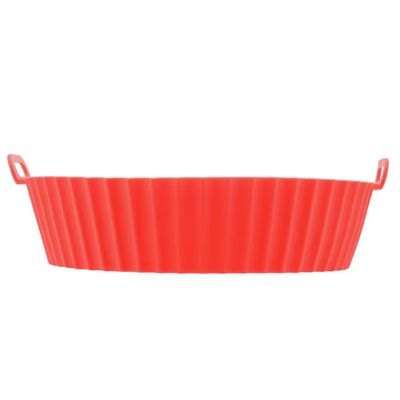 Forma Redonda de Silicone para Air Fryer 19cm x 6.5cm Lyor Vermelho
