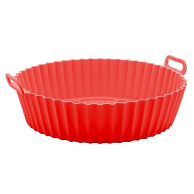 Forma Redonda de Silicone para Air Fryer 19cm x 6.5cm Lyor Vermelho