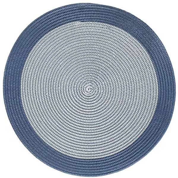 Lugar Americano Mesa em Poliéster Wolff Azul e Branco