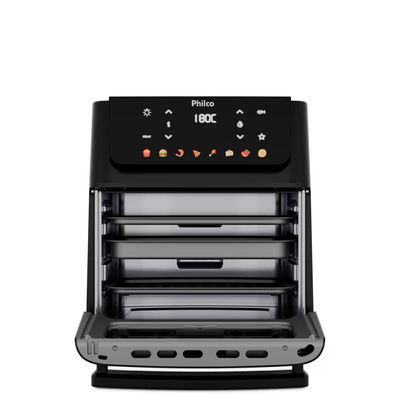 Fritadeira Elétrica Air Fryer Oven PAF11B Visor Removível Preta Philco Preto / 110V
