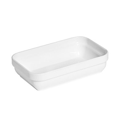 Travessa Cheff Retangular 250ml Branca em Polipropileno