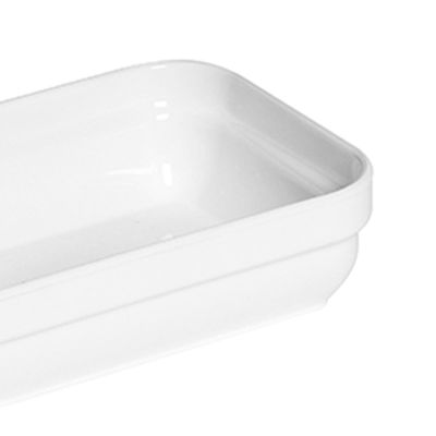 Travessa Cheff Retangular 250ml Branca em Polipropileno