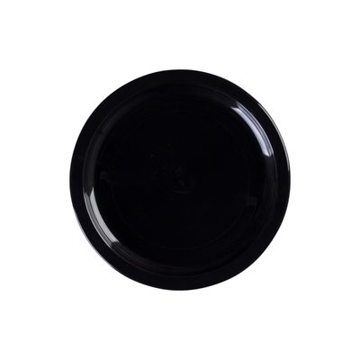 Prato Elegance Raso Redondo 25cm Preto em Polipropileno