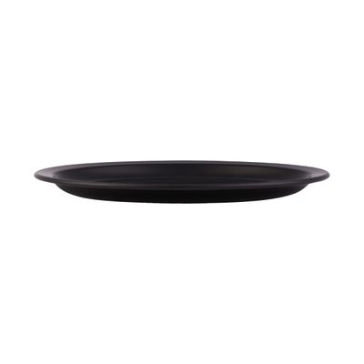 Prato Elegance Raso Redondo 25cm Preto em Polipropileno