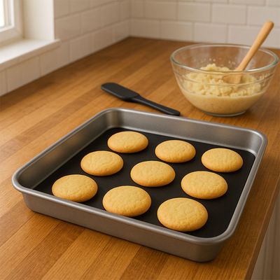 Tapete Culinário Liso Quadrado 34x34 Preto em Silicone