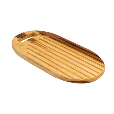 Tábua Migalheira M Wooden Glow 40x20cm em Madeira Teca Tábua Migalheira Wooden Glow M 40x20cm em Madeira Teca