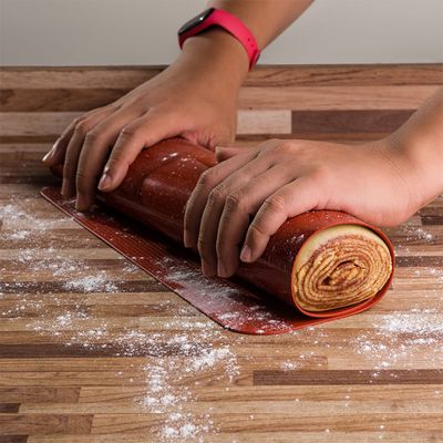 Tapete Culinário Liso Retangular 33x40 Vermelho em Silicone
