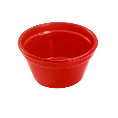 Conjunto 3 Ramequins de Silicone Cheff 150ml Vermelho em Silicone