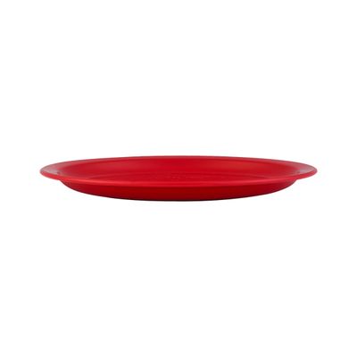 Prato Elegance Raso Redondo 25cm Vermelho em Polipropileno