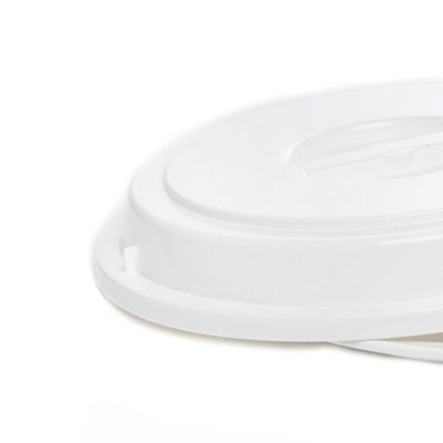 Cloche Elegance 24,5cm Branco em Policarbonato