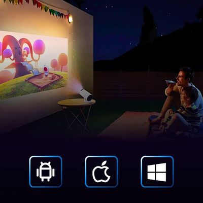 Projetor Smart Portátil Ultra Hd 4k Tela De 40 A 130 Com Wi-fi E Bluetooth Branco