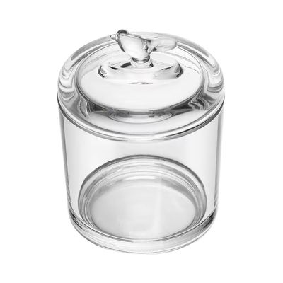 Pote de Cristal Ecológico Bird com Tampa em Alto-Relevo Wolff Transparente
