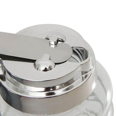 Kit 2 Meleiras de Vidro 150ml com Dosador Potes para Mel Lyor Transparentes Tampa Cromada