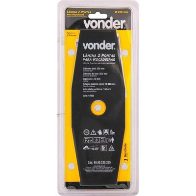 Lâmina 2 Pontas Para Roçadeira 255X25,4X2,0Mm Vonder