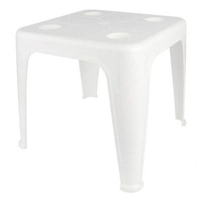 Mesa Quadrada Plástica Apoio Multiuso Porta Copos Mor 02 Und
