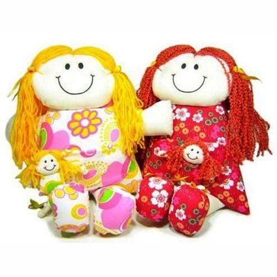 Boneca de Pano - Mamãe - Multicolorida - 100% Artesanal