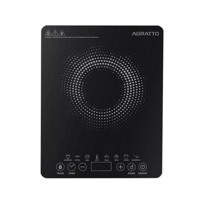 Cooktop De Indução Agratto Portátil 1 Boca 2000W Preto 220V