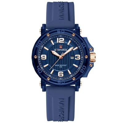 Relógio Feminino Quartzo Moderno Multifuncional Impermeavel 3atm Azul