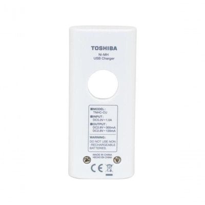 Carregador De Pilha Usb Tnhc-6gme4 Cb (c-4 Pilhas Aa 2000 Mah) Toshiba