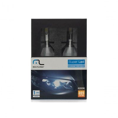 Lampada Multilaser Super Led H1 6200k Par
