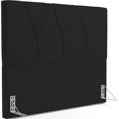 Cabeceira Cama Box Casal 140 cm Aurora W01 Corano Preto - Lyam Decor