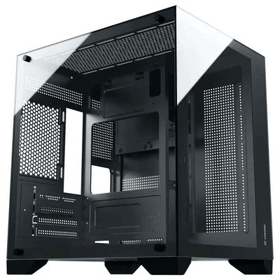 Gabinete Gamer Aquario Clarity Preto vidro + 7 Fans LED RGB