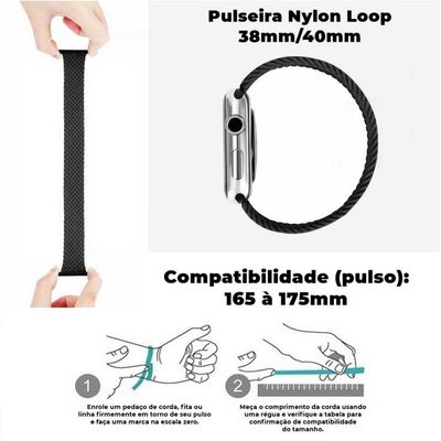 Pulseira Para Apple Watch 38mm / 40mm Nylon Trigger - Rosa - Gshield