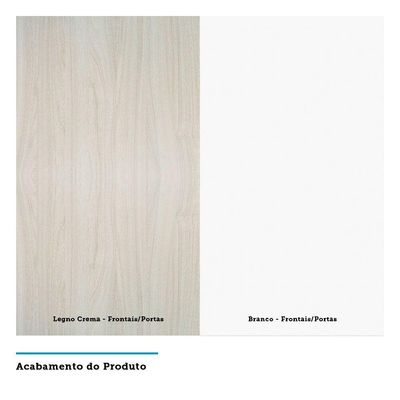 Cozinha Modulada 4 Pçs Legno Crema Com Branco Lis