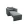 Sofá Cama Marissol 1 Lugar Suede Cinza