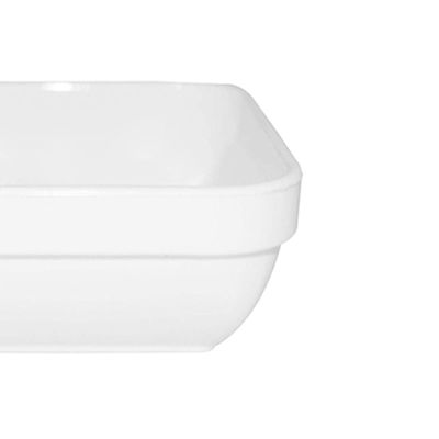 Travessa Cheff Quadrada 250ml Branca em Policarbonato