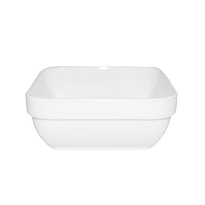 Travessa Cheff Quadrada 250ml Branca em Policarbonato