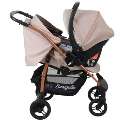 Travel System Burigotto Carrinho De Bebê Rio 22 Com Bebê Conforto Materna Mon Amour