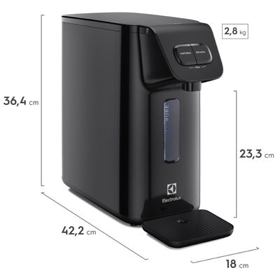 Purificador Electrolux Eletrônico Compacto Efficient Painel Mecânico Bivolt Preto (PE15P) Bivolt