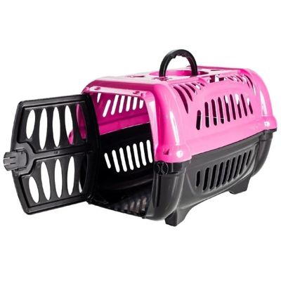 Caixa De Transporte Para Gato Coelho Cão Pequeno Nº1 Rosa