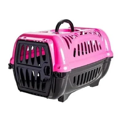 Caixa De Transporte Para Gato Coelho Cão Pequeno Nº1 Rosa