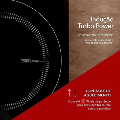 Fogão Cooktop De Indução Freezone Duas Bocas De Embutir 3500w Eci02epf 220v - Eos B186255 220v
