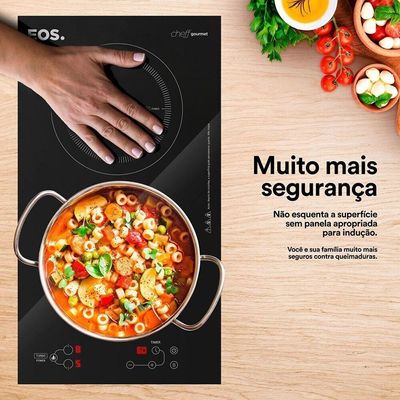 Fogão Cooktop De Indução Freezone Duas Bocas De Embutir 3500w Eci02epf 220v - Eos B186255 220v