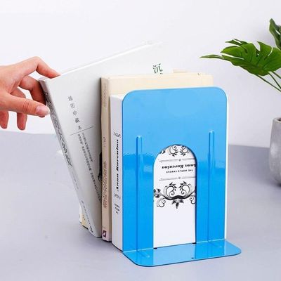 Suporte Apoio Decorativo Para Livros Kit 2 Unidades Organizador De Documentos Cds E Dvds Azul