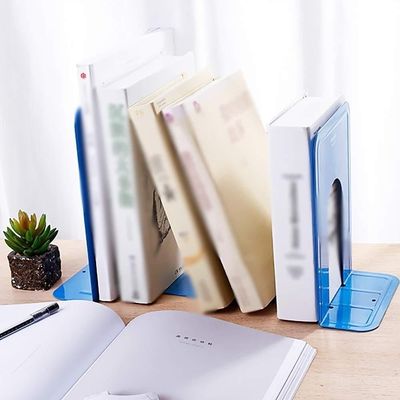 Suporte Apoio Decorativo Para Livros Kit 2 Unidades Organizador De Documentos Cds E Dvds Azul