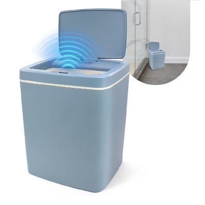 Cesto De Lixo Inteligente Com Sensor Lixeira Automatica 14 Litros Cozinha Banheiro Portatil Touch Azul
