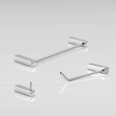 Kit Acessórios Banheiro Alto Brilho 3 Peças Grego Metal 2030tr