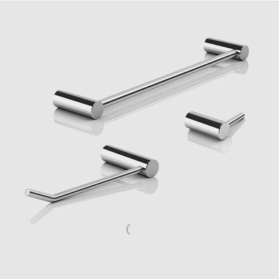 Kit Acessório Banheiro Alto Brilho 3 Peças Grego Metal 2030or