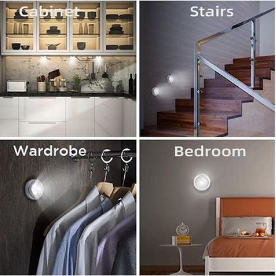 Luminaria Toque 3 Leds Abajur Sem Fio Bancada Closet Guarda Roupa Luz Leitura Quarto Bebe Touch Super Potente Com Adesiv