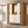 Guarda Roupa Atenas Quarto Casal 4 Portas 4 Gavetas Espelho Freijo Com Off White