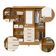 Guarda Roupa Atenas Quarto Casal 4 Portas 4 Gavetas Espelho Freijo Com Off White