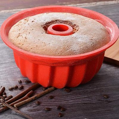 Forma Silicone Bolo Pudim Torta Assadeira Air Fryer Vazada Redonda Reutilizavel Antiaderente Confeitaria
