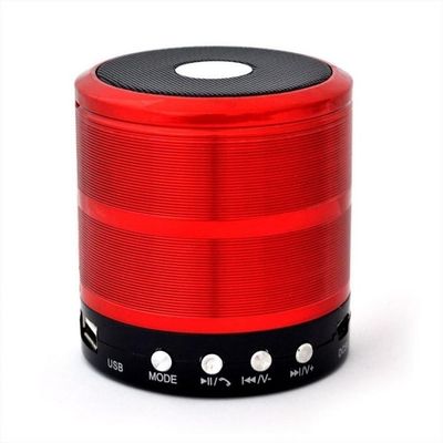 Mini Caixa de Som Portátil Speaker Ws-887 Vermelho